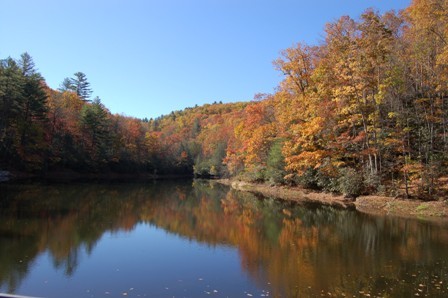 Fall on one of the trout fishing lakes